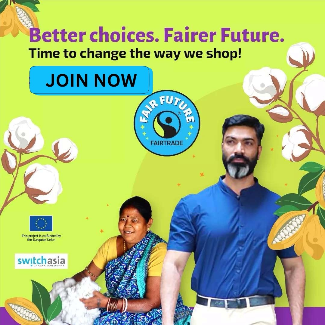 Influencer recording content about sustainable fashion.