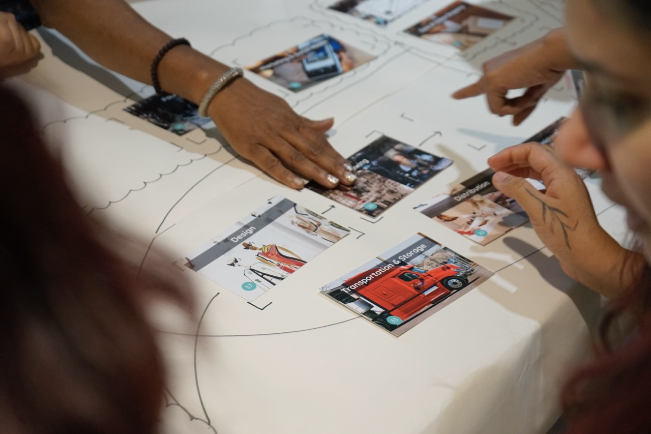 Professionals in a modern office collaborating.